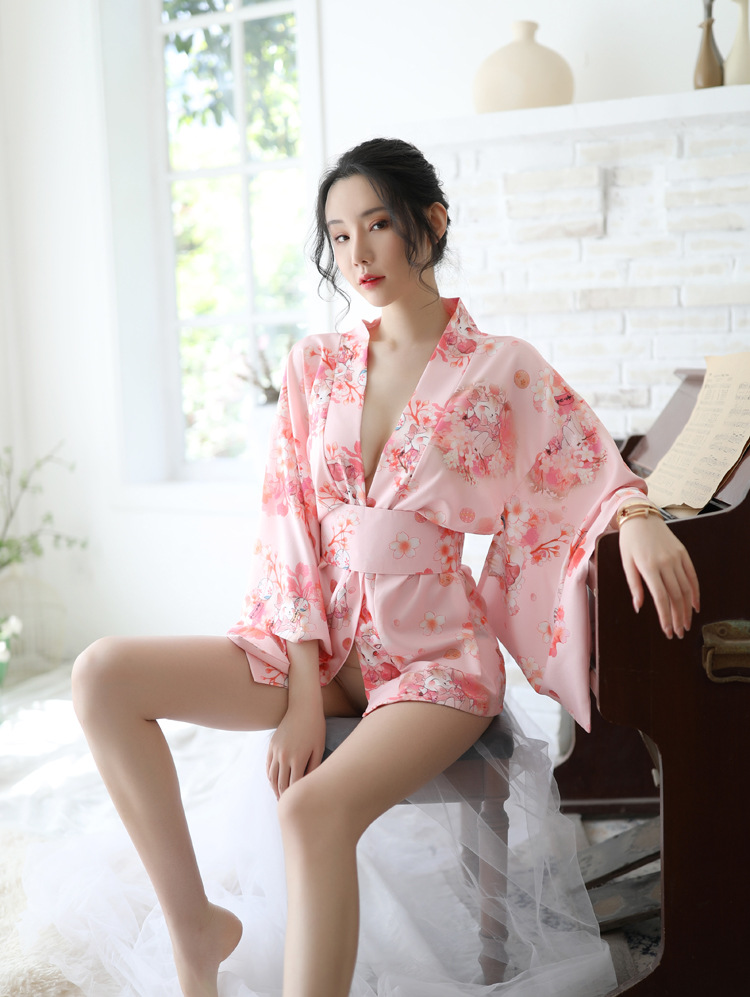 Áo Ngủ Kimono Gợi Cảm Kèm Chip 3