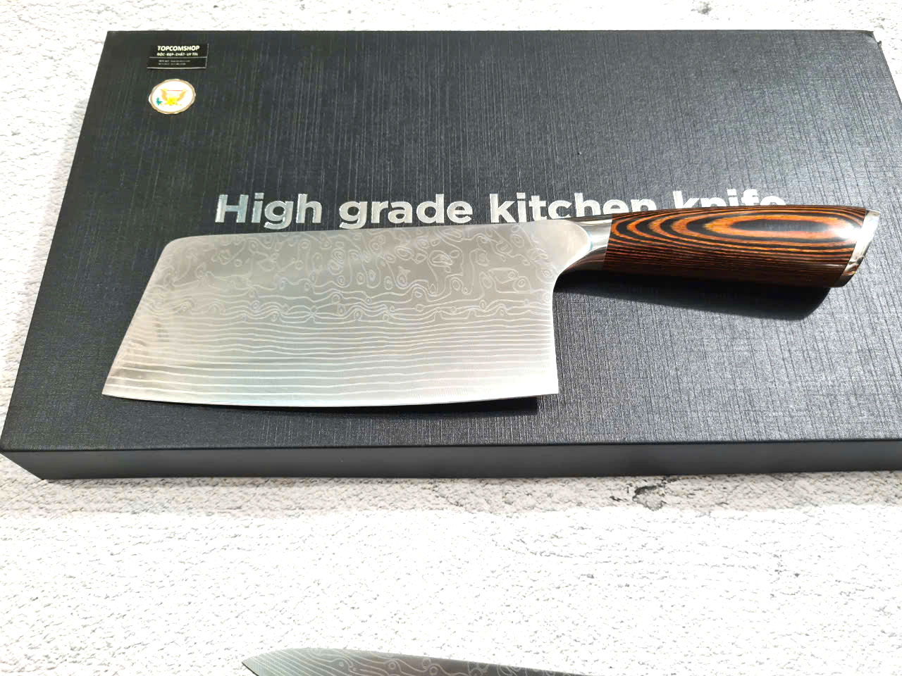 DAO - BỘ 3 DAO BẾP NHẬT BẢN THÉP DAMASCUS MÃ A4 DT2 nt topcomshop vn
