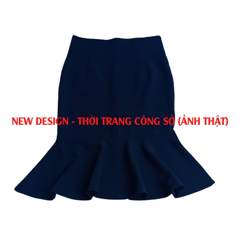 Chân Váy Công Sở Nữ  New Design Thiết Kế Dáng Váy Đuôi Cá Dài,  Phom Chuẩn Ôm Body Gợi Cảm, Vải Tốt co Giãn, Màu Đen MS 009