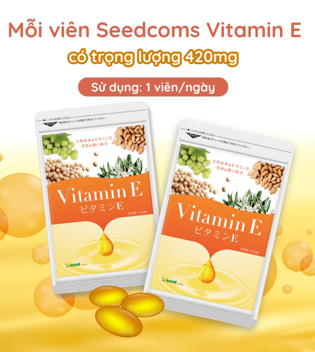Combo Viên Uống Bổ Sung Vitamin C, E, D, B Vitamin Tổng Hợp Và Khoáng Chất Seedcoms Nhật Bản