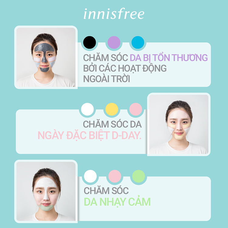 Mặt Nạ Rửa Đất Sét Thanh Lọc Da Từ Đá Núi Lửa Đảo Jeju Innisfree Volcanic Color Clay Mask (Black) (70ml)
 - 131171052