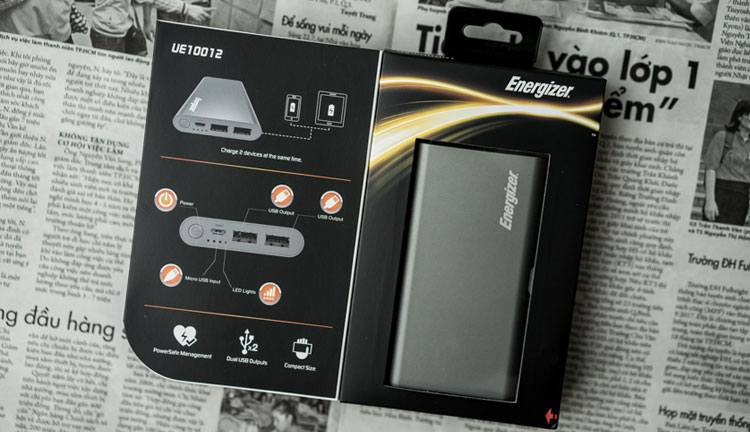 Pin Sạc Dự Phòng Energizer 10000mAh UE10012 - Hàng Chính Hãng