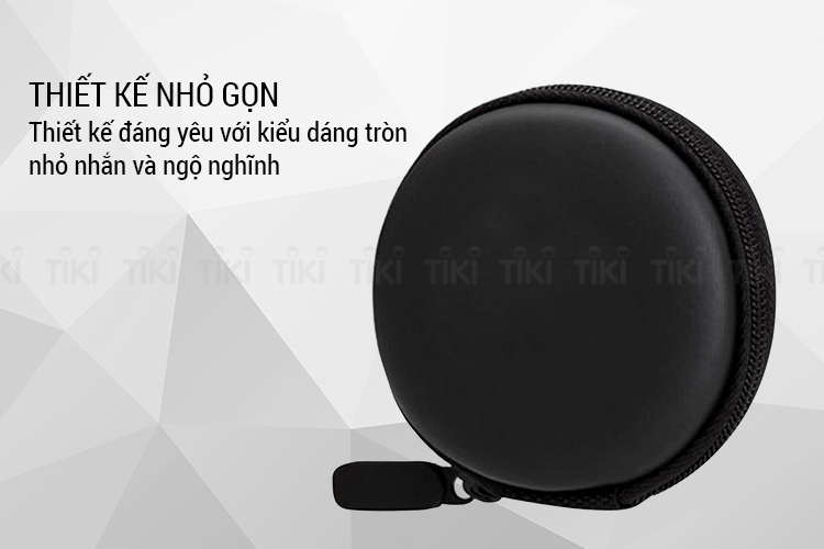 Hộp Đựng Tai Nghe Đen - Trơn