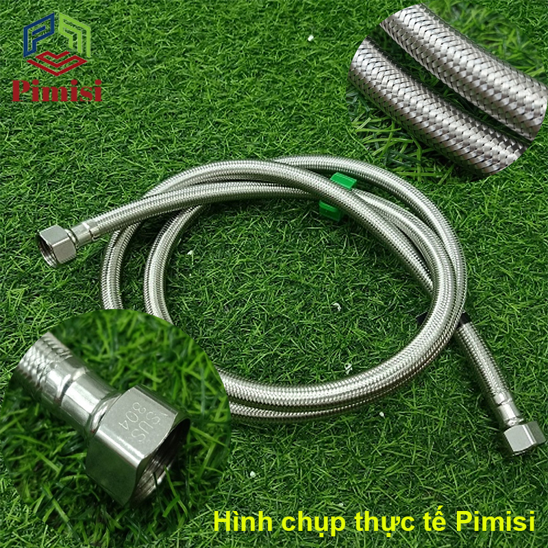 Hình chụp thực tế dây cấp nước inox 304 nóng lạnh Pimisi