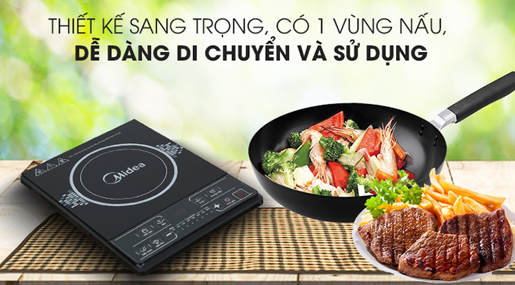 Bếp điện từ Midea MI-B1920DM - Hàng chính hãng