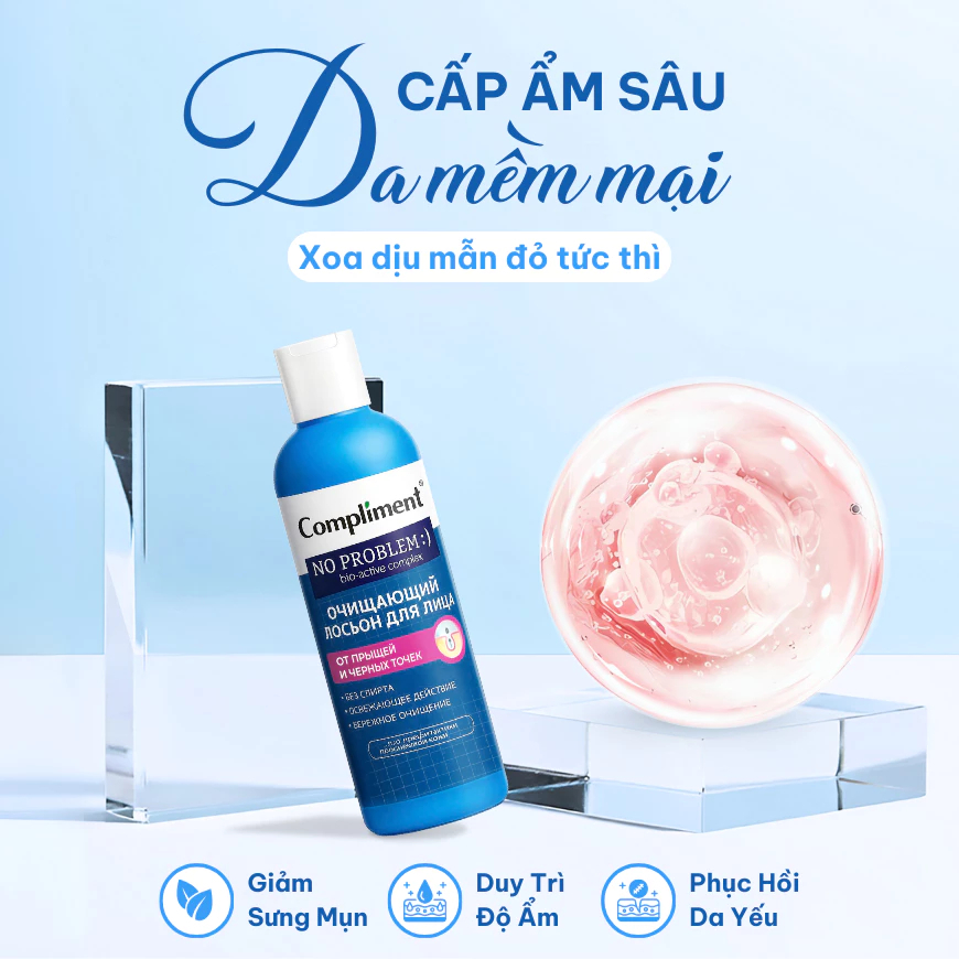 Toner Compliment No Problem Salicylic Acid Làm Sạch Da Kiềm Dầu Giảm Mụn 200ml