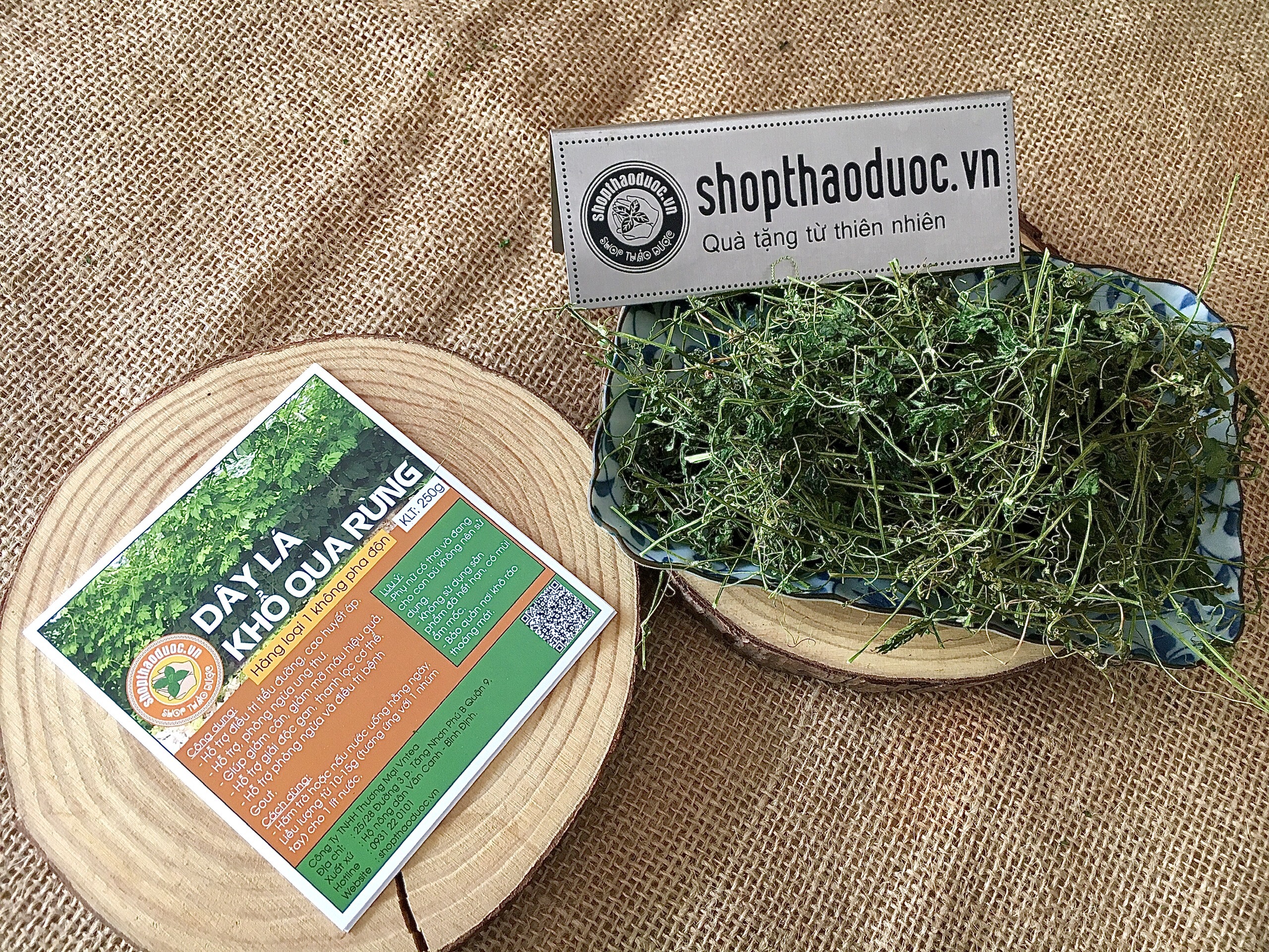 Dây lá khổ qua rừng Shop Thảo Dược sấy khô 250g hút chân không - Dây mướp đắng rừng hỗ trợ ổn định đường huyết