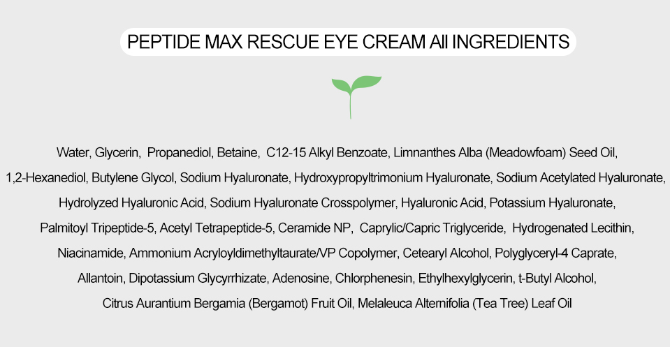 Kem dưỡng giảm quầng thâm căng da ngừa nếp nhăn bọng mắt Care nel Peptided Max Rescue Eye Cream 25ml 11