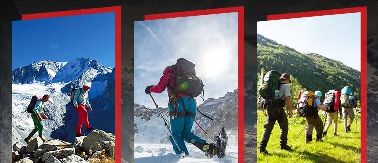 Gậy Gấp 4 Khúc Hợp Kim Nhôm El Monte ALPINT MOUNTAIN 610-203