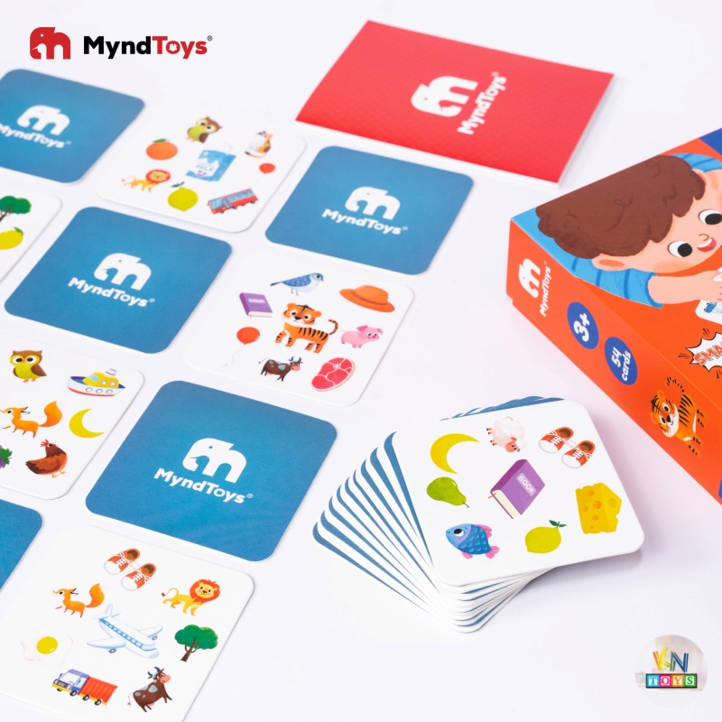 đồ chơi xếp hình myndtoys smack & match a matching game (trò chơi tìm hình giống nhau cho bé từ 3 tuổi) 5