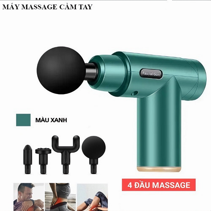 Máy massage KG802 mini cầm tay 6 chế độ hỗ trợ mát xa chuyên sâu, giảm đau cơ, cứng khớp hiệu quả nhanh chóng, đi kèm 4 đầu chuyên dụng 1500mah( tặng kèm 1 khăn lau thấm 2 mặt )- Hàng chính hãng