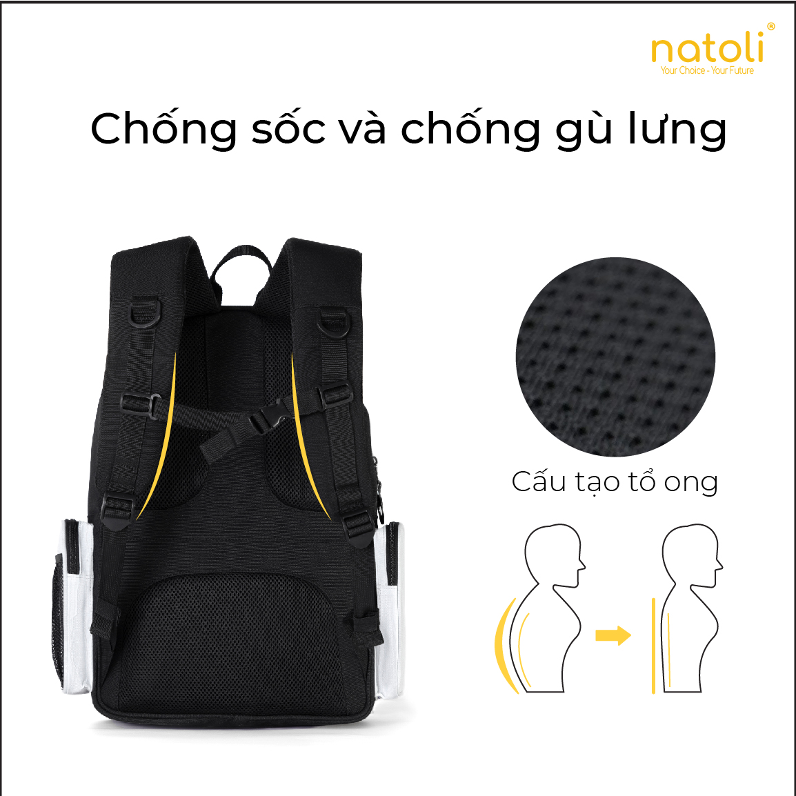 Balo unisex ICON BACKPACK chính hãng NATOLI chất vải canvas fashion kháng nước dày dặn chống sốc