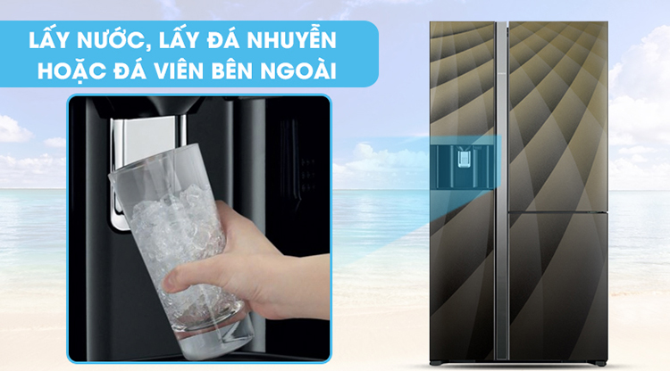 Tủ Lạnh Side By Side Inverter Hitachi R-M700AGPGV4X (584L)