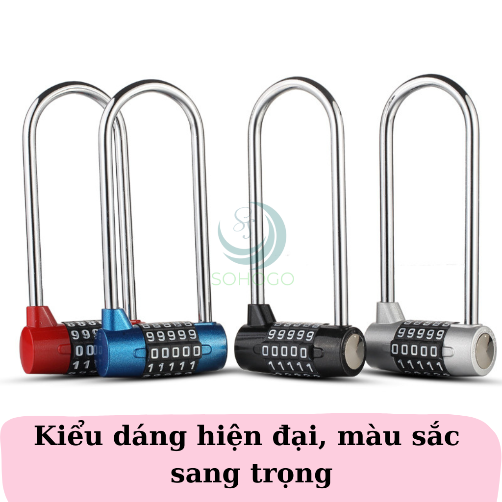 [VIDEO]- Ổ khóa số 5 số đổi mật mã, khóa hành lý, khóa cửa, tủ- CHỌN CỠ- Ổ khóa 5 số hình chữ U, khóa vali, khóa xe không cần dùng chìa- GIAO MÀU NGẪU NHIÊN