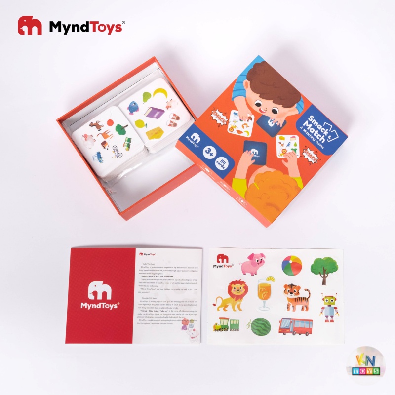 đồ chơi xếp hình myndtoys smack & match a matching game (trò chơi tìm hình giống nhau cho bé từ 3 tuổi) 3