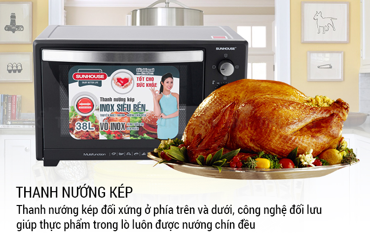 Lò nướng Sunhouse SHD4238S (38L) - Hàng chính hãng