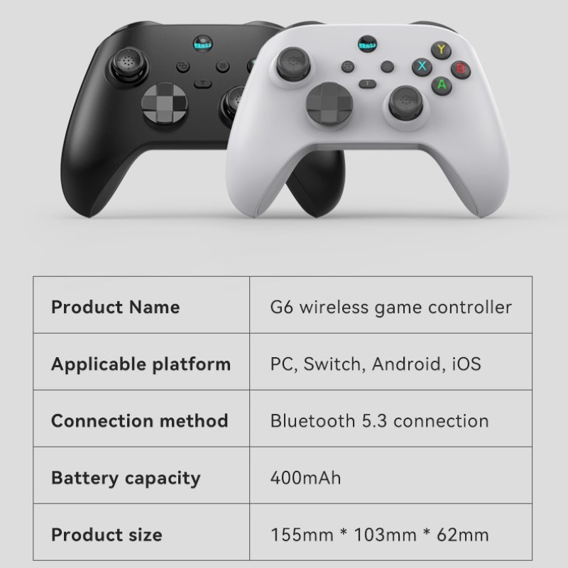 Gamepad tay game Không dây Bluetooth G6 Đa kết nối cho máy tính, laptop, smartphone, máy tính bảng, máy game hàng nhập khẩu