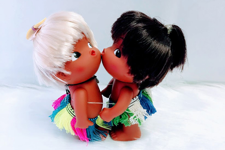 Cặp Tượng Em Bé Thổ Dân