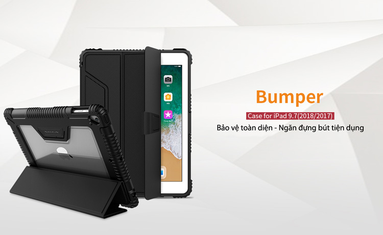Bao da iPad 9.7'' 2018/2017 Nillkin with Pencil Holder
