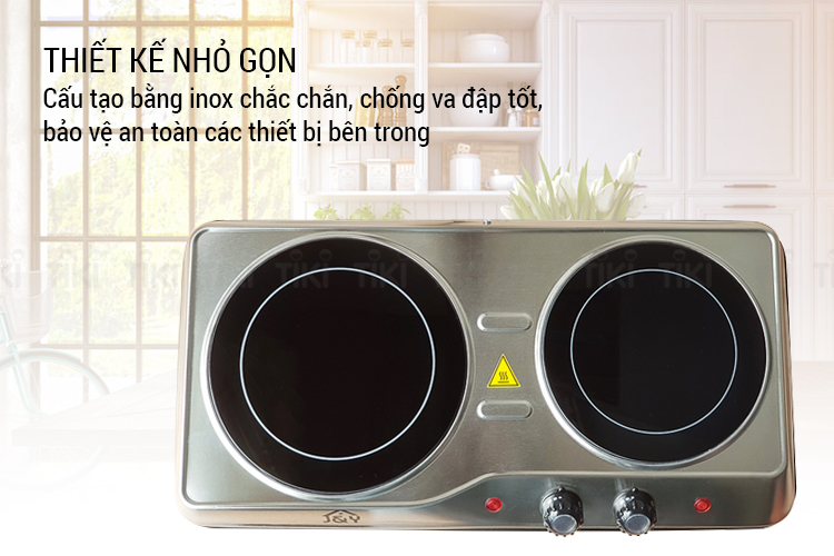 Bếp Hồng Ngoại Đôi Joyful Life JYEC-12801SS (2000W) - Hàng Chính Hãng