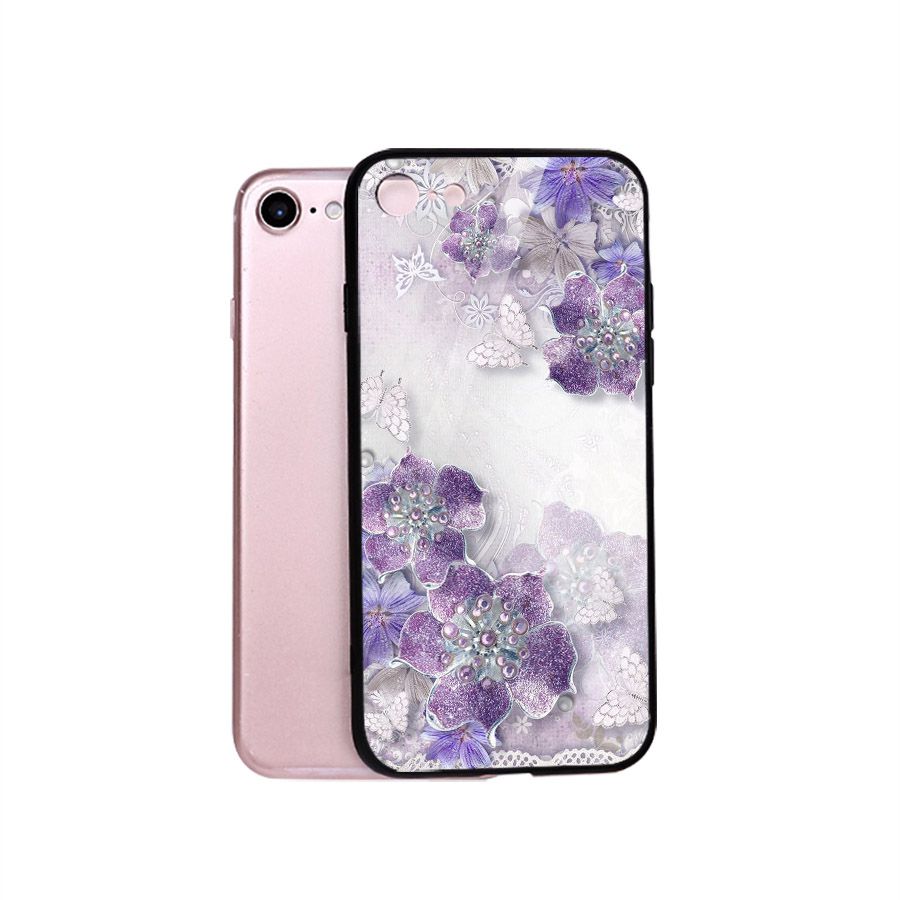 Ốp điện thoại kính cường lực cho máy iPhone 6 / 6S - ngọc hoa MS NGHOA017