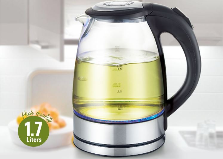 LOCK & LOCK Electric Kettle Glass 1.8L Blu-ray EJK418SLV