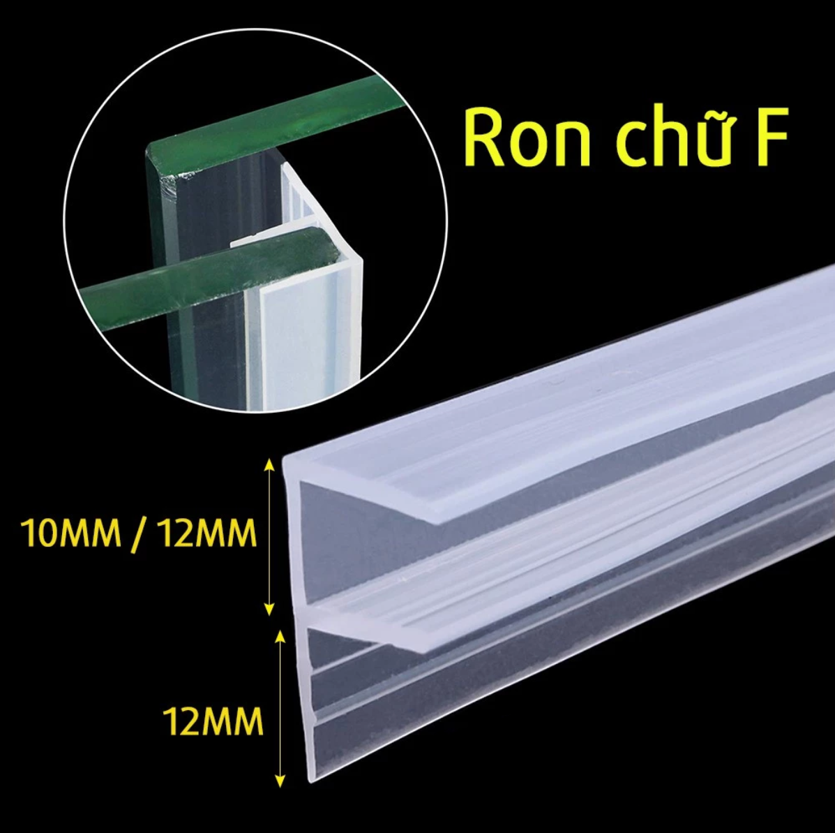 1 Mét Ron Dán Khe Hở Khung Cửa Kính Chống Bụi Chống Ồn Ngăn Côn Trùng 6 8 10 12mm Tặng Kèm Keo Legaxi