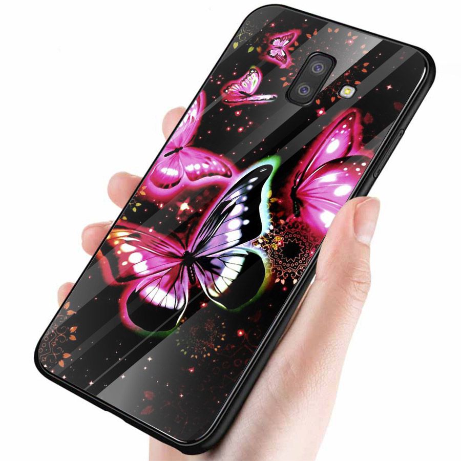 Ốp kính cường lực cho điện thoại Samsung Galaxy J4 - J6 - J6 PLUS - J6 PRIME - J8 - bướm đẹp MS ANH042