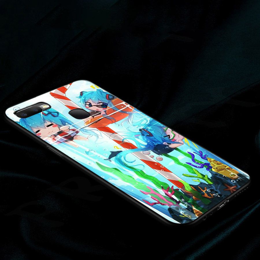 Ốp điện thoại kính cường lực cho máy Oppo F9 - Cô Bé Trong Chiếc Lọ Thủy MS CBTCL001