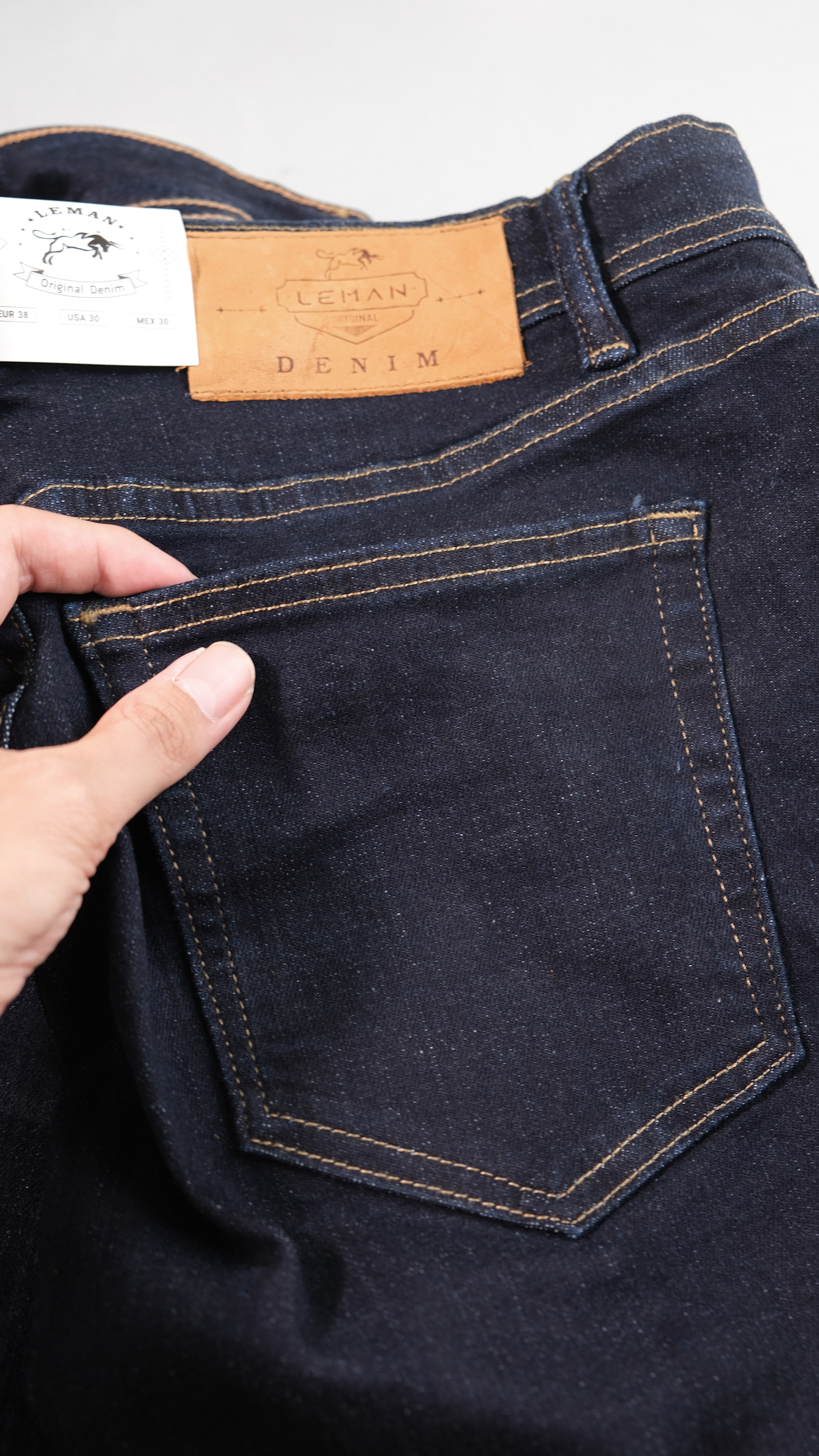 Quần Short Jean nam Leman xanh trơn JL04 - Slim Form