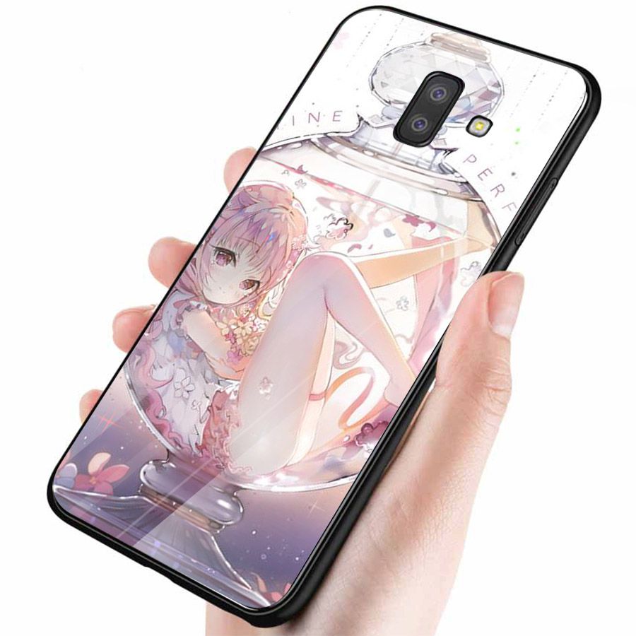 Ốp kính cường lực cho điện thoại Samsung Galaxy J6 - Cô Bé Trong Chiếc Lọ Thủy MS CBTCL036