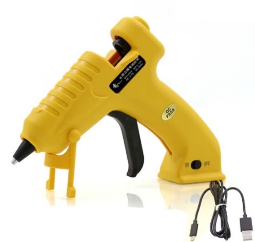 Suol USB Lithium Hot Melt Adhesive Gun Handmade Repair Thermosol Gun (send 20 white glue sticks LD208)