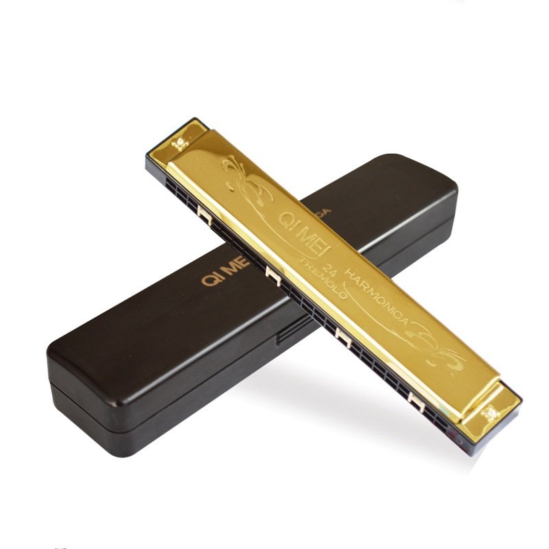 KÈN HARMONICA QI MEI 24 LỖ 2 HÀNG CAO CẤP Kèn Harmonica