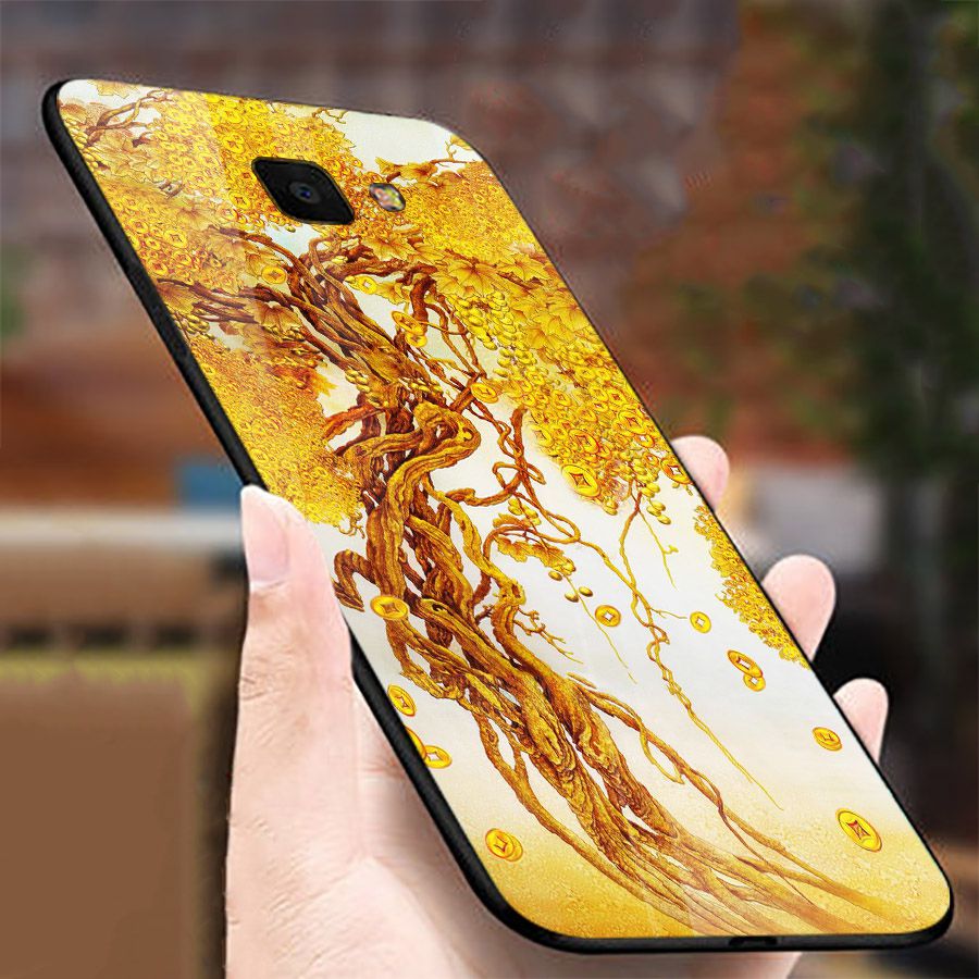 Ốp kính cường lực cho điện thoại Samsung Galaxy A50 - thần tài kim MS TTKIM041