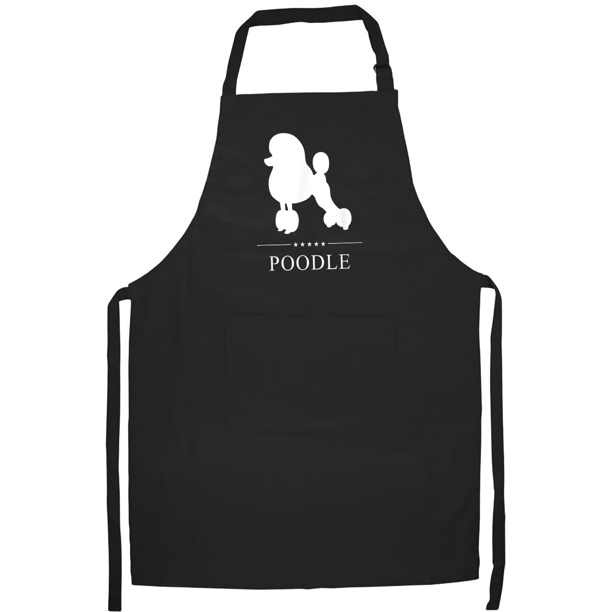 Tạp Dề Làm Bếp In Hình Poodle White Silhouette- Hàng Cao Cấp