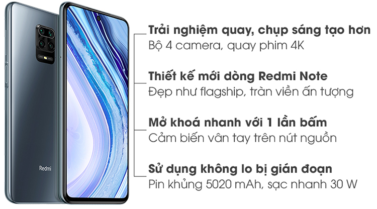 Điện thoại Xiaomi Redmi Note 9 Pro - Hàng Chính Hãng