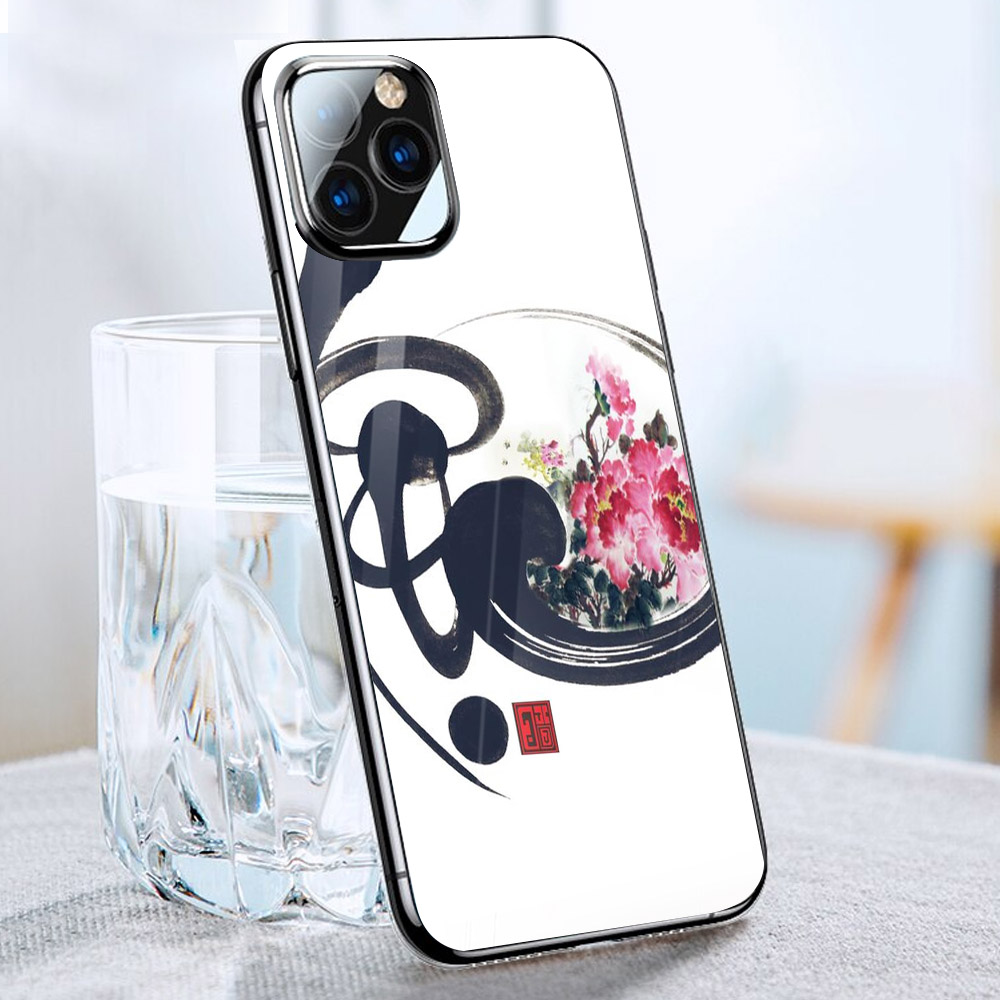 Ốp kính cường lực cho điện thoại iPhone 11 Pro Pro Pro - thu pháp tâm tài lộc đức MS TPTTLD012
