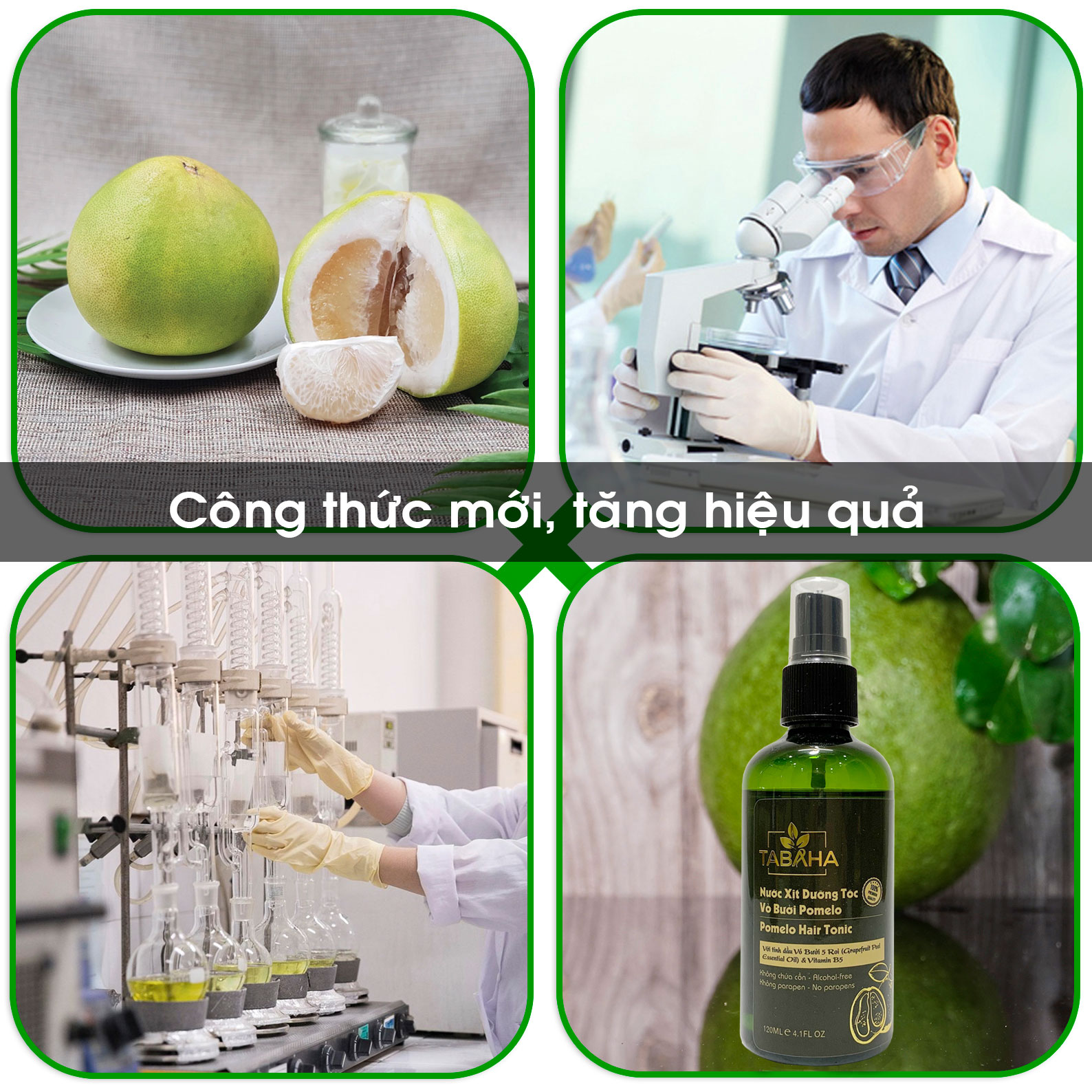 Tinh dầu bưởi dưỡng tóc Pomelo Tabaha 120ml giúp giảm rụng tóc cho mẹ sau sinh