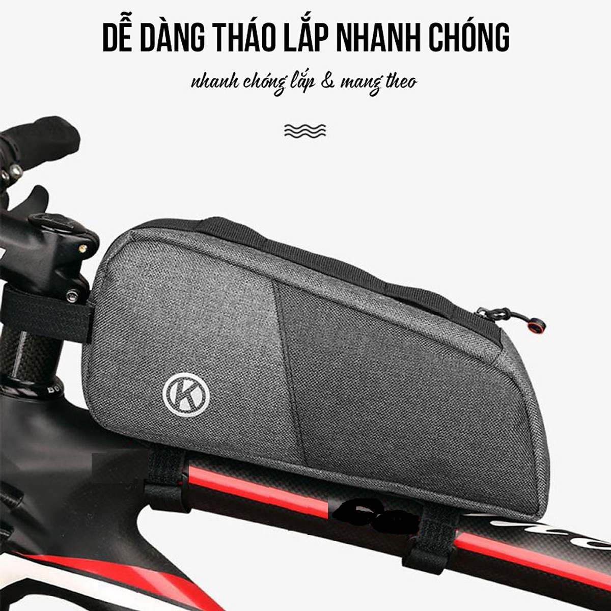 túi treo xe đạp thể thao the k size lớn 26cm 19