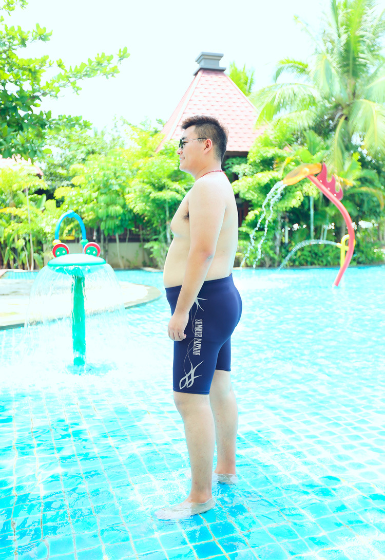 Quần bơi big size cho nam giới béo mập, có size lớn đến 125kg, dáng sooc đùi dài, chất thun bơi lạnh dày dặn co giãn 4 chiều | BN017