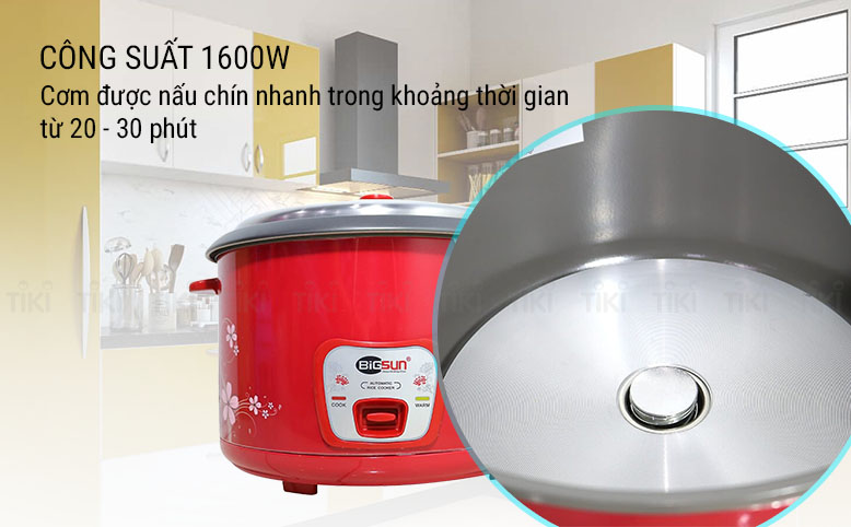 Nồi cơm điện nắp rời Bigsun 4.6 Lít BR-46- hàng chính hãng