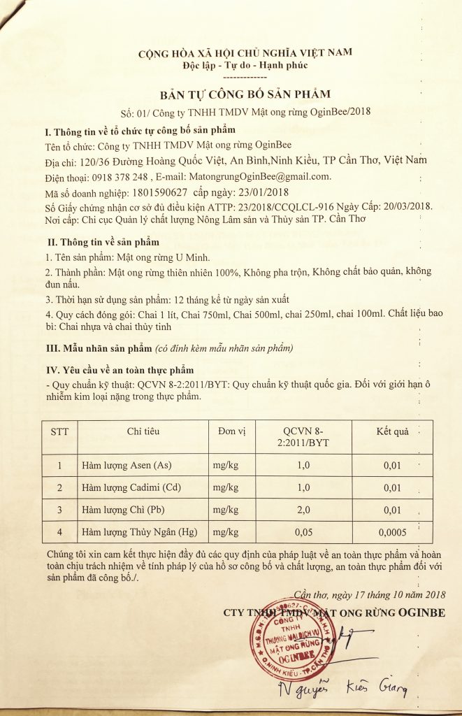 Mật ong rừng U Minh, Khai thác CHUẨN THIÊN NHIÊN 100%, Chai thủy tinh 300ml, OGINBEE 7