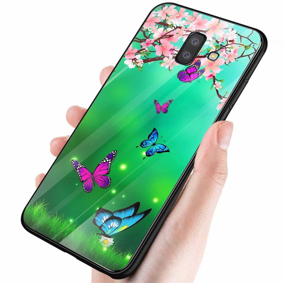 Ốp kính cường lực cho điện thoại Samsung Galaxy J4 - J6 - J6 PLUS - J6 PRIME - J8 - bướm đẹp MS ANH028