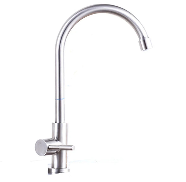 Vòi rửa bát cắm chậu lạnh inox SUS 304