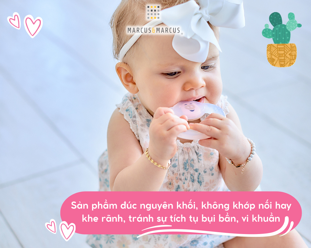 Bàn chải đánh răng kiêm gặm nướu silicon cho bé Marcus & Marcus, từ 6 tháng - Pokey