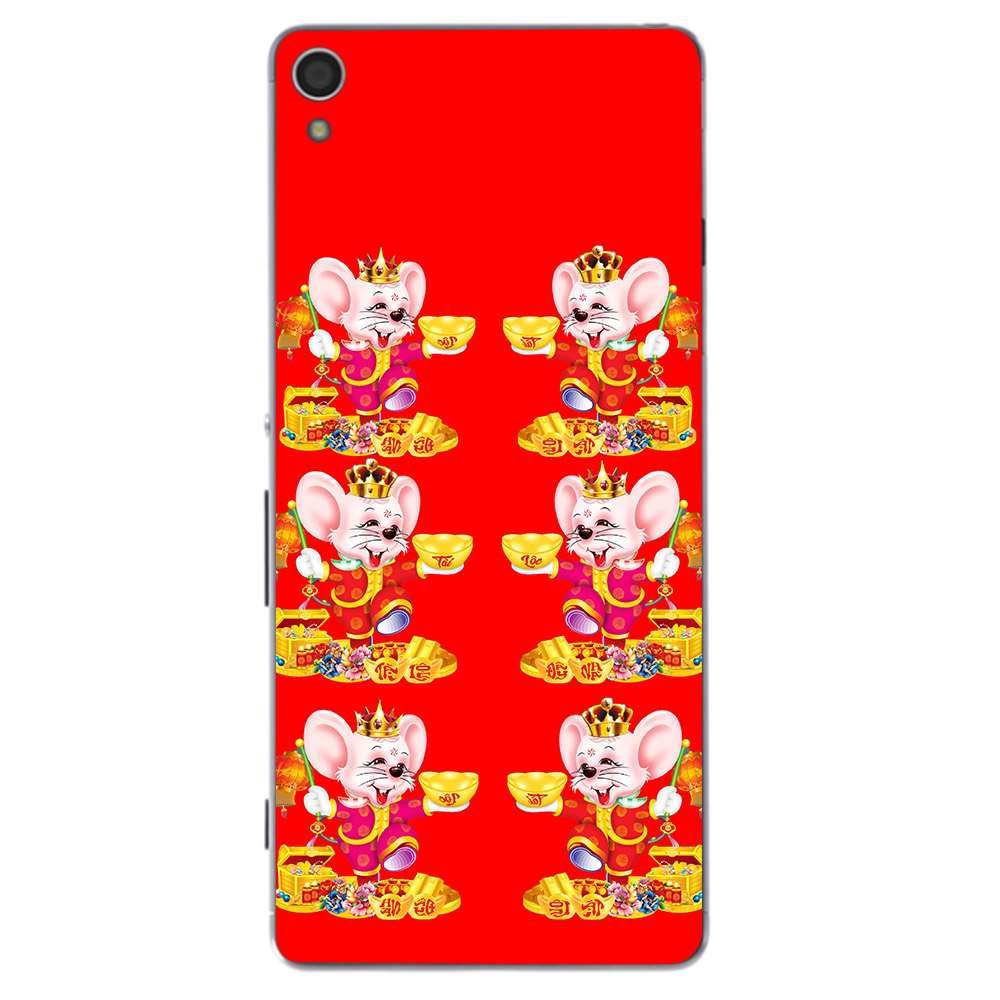 Ốp lưng cứng viền dẻo dành cho điện thoại Sony Xperia XA1 - Chuột chúc tết mã 14 MS CCTM14