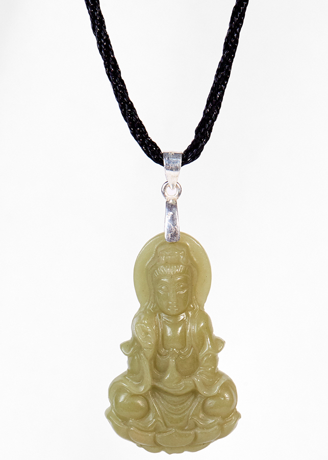 Mặt Dây Chuyền Phật Bà Quan Âm Dạ Minh Châu Ngọc Quý Gemstones
