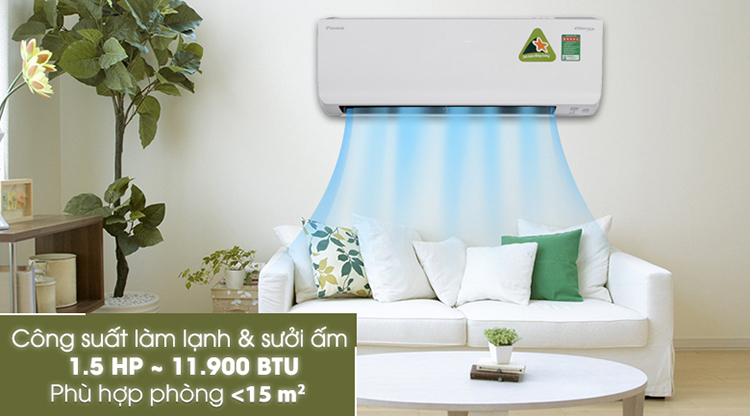 Máy lạnh Daikin FTHF35RVMV - 2 chiều, Inverter, 12000BTU - Hàng Chính Hãng