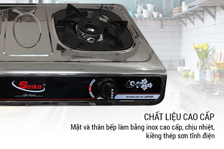 Bếp Gas Đôi Toàn Thân Inox Seika SKB277 - Hàng Chính Hãng