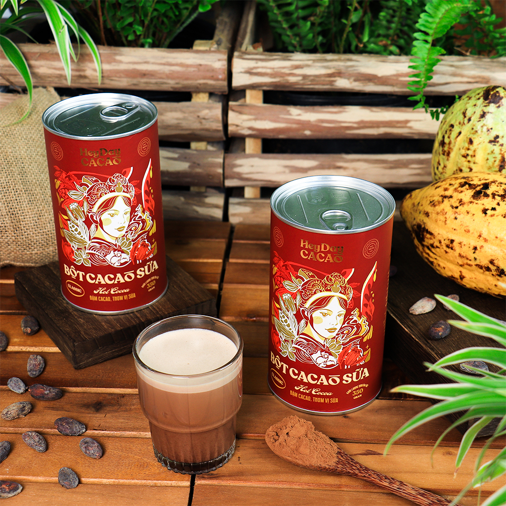 Bột cacao sữa Classic - Đậm cacao, thơm vị sữa – Lon 350g - Bộ sưu tập sản phẩm cacao 